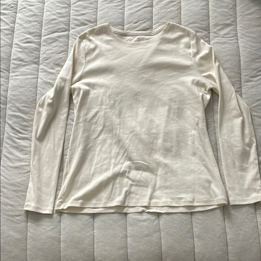 Cream Long Sleeve T-Shirt